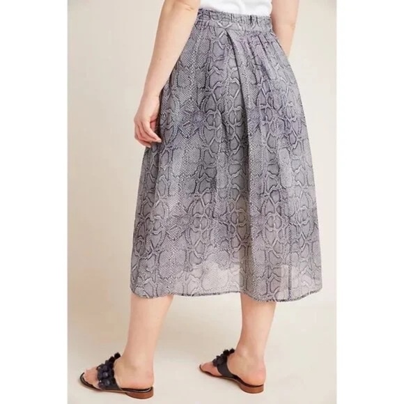 Anthropologie Maeve Annette Snake Print Midi Skirt, 16726 - Picture 2 of 16